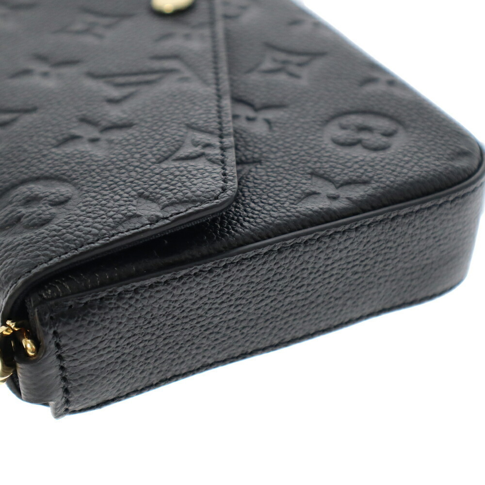 Louis Vuitton Pochette Felicie Chain Wallet Empreinte Leather Black Noir - Picture 4 of 9